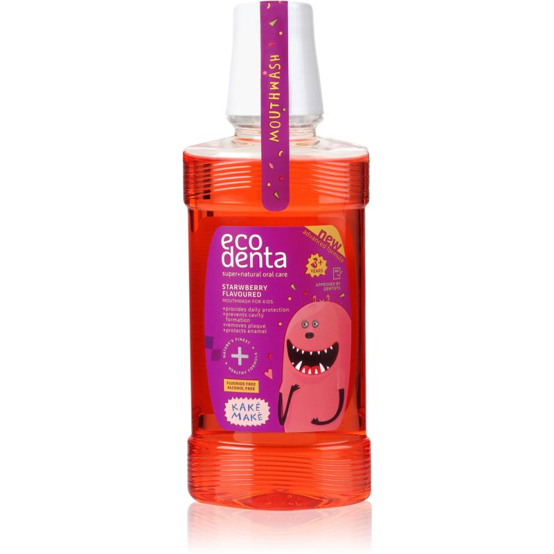 Ecodenta Super + освіжаюча рідина для полоскання рота для дітей присмак Strawberry 250 мл