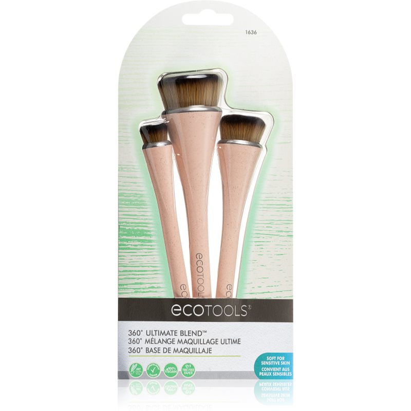 EcoTools 360° Ultimate Blend™ Set av borstar (för ansikte) 3 st. female