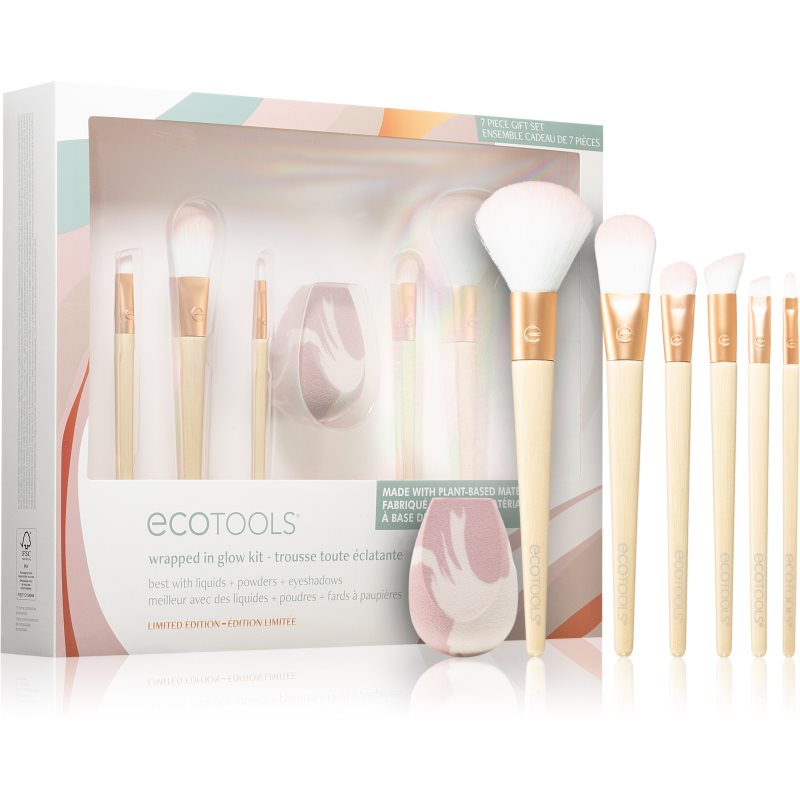 EcoTools Glow Collection Wrapped In Glow набір щіточок для макіяжу (для досконалого вигляду)