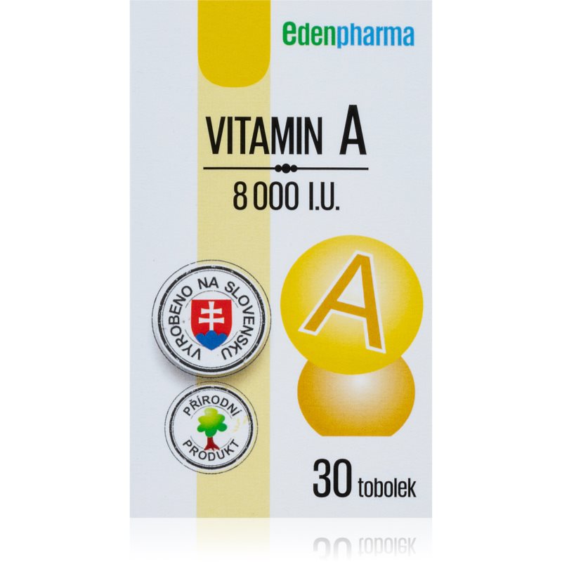 EDENPharma Vitamín A 8000 I.U. tobolky na podporu zdravia zraku 30 cps kúpite na Notino.sk