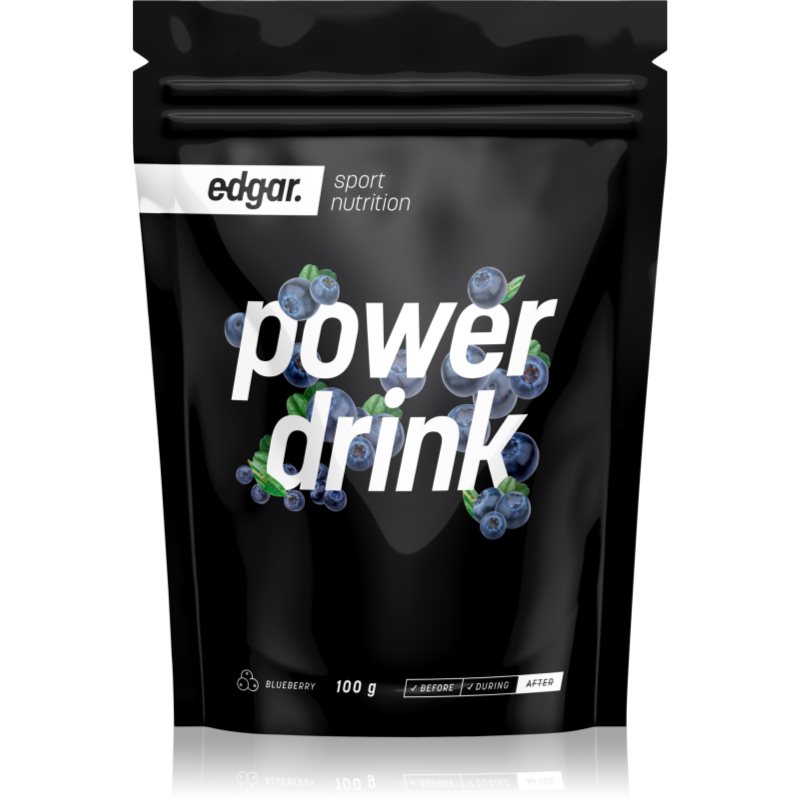 Edgar Power Drink podpora sportovního výkonu příchuť Blueberry 100 g