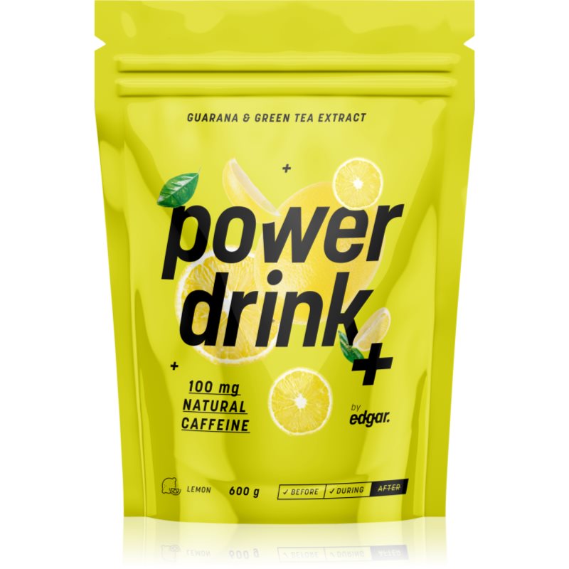 Edgar Power Drink + podpora sportovního výkonu s kofeinem příchuť Lemon 600 g