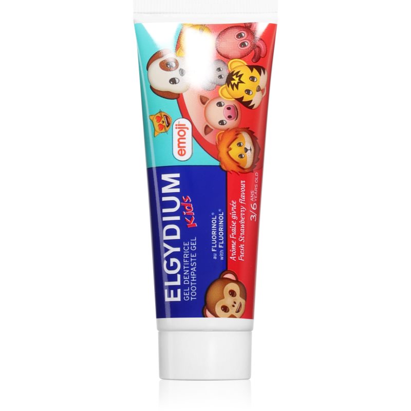 Elgydium Emoji Kids zubní pasta pro děti 2-6y Strawberry 50 ml