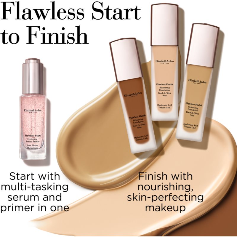 Elizabeth Arden Flawless Finish Skincaring Foundation Base Sérum Teinte 400N 30 Ml