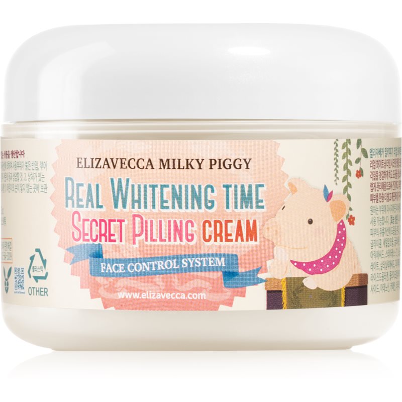 E-shop Elizavecca Milky Piggy Real Whitening Time Secret Pilling Cream hydratační zjemňující krém s peelingovým efektem 100 ml