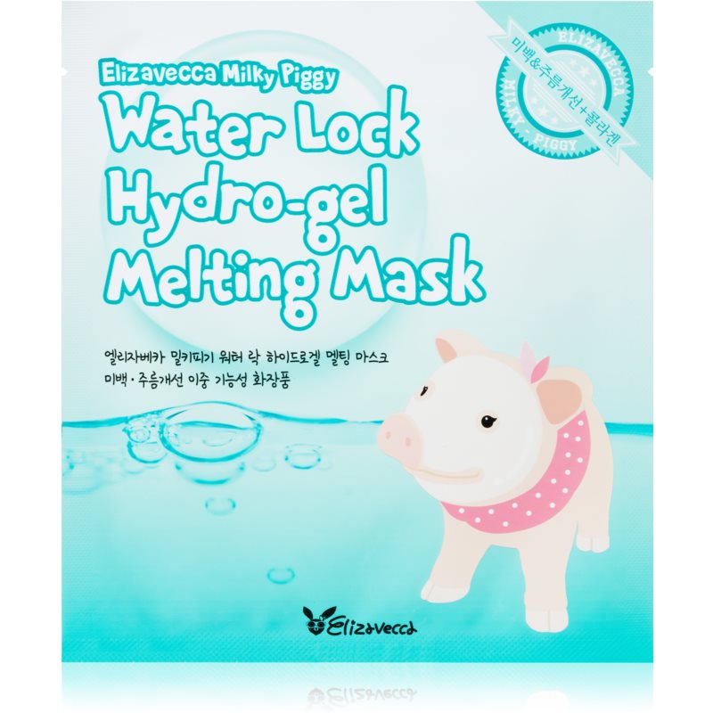 Elizavecca Milky Piggy Water Lock Hydro-gel Melting Mask інтенсивна гідрогелева маска для освітлення та зволоження 5 кс
