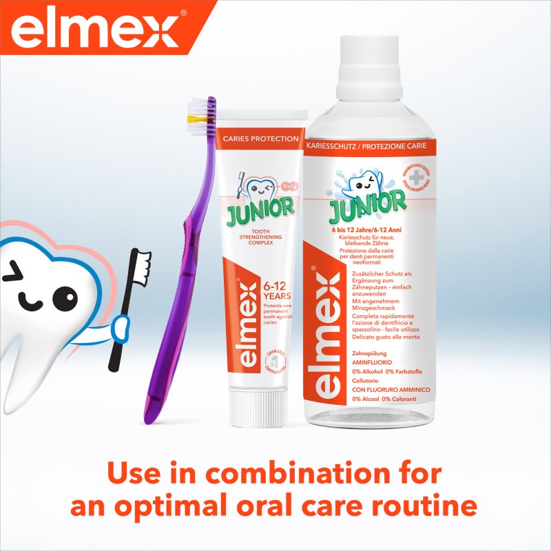 Elmex Caries Protection Junior zubná kefka junior soft 1 ks (obrázok 3)