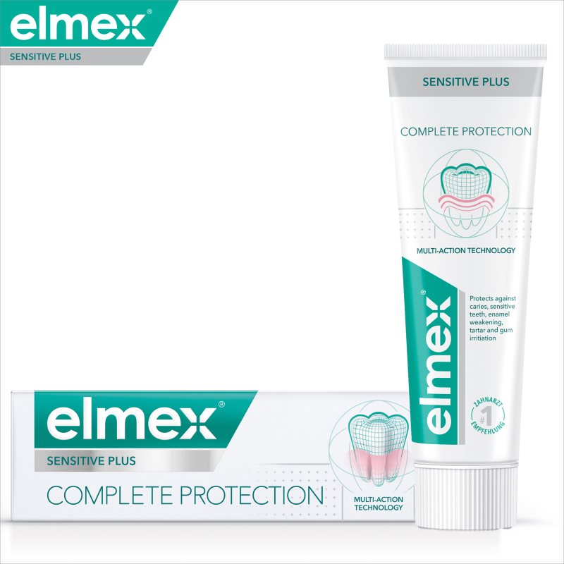 Elmex Sensitive Plus Complete Protection зміцнююча зубна паста 3x75 мл