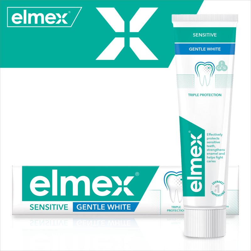 Elmex Sensitive Whitening Dentifrice Pour Des Dents Naturellement Blanches 2x75 Ml