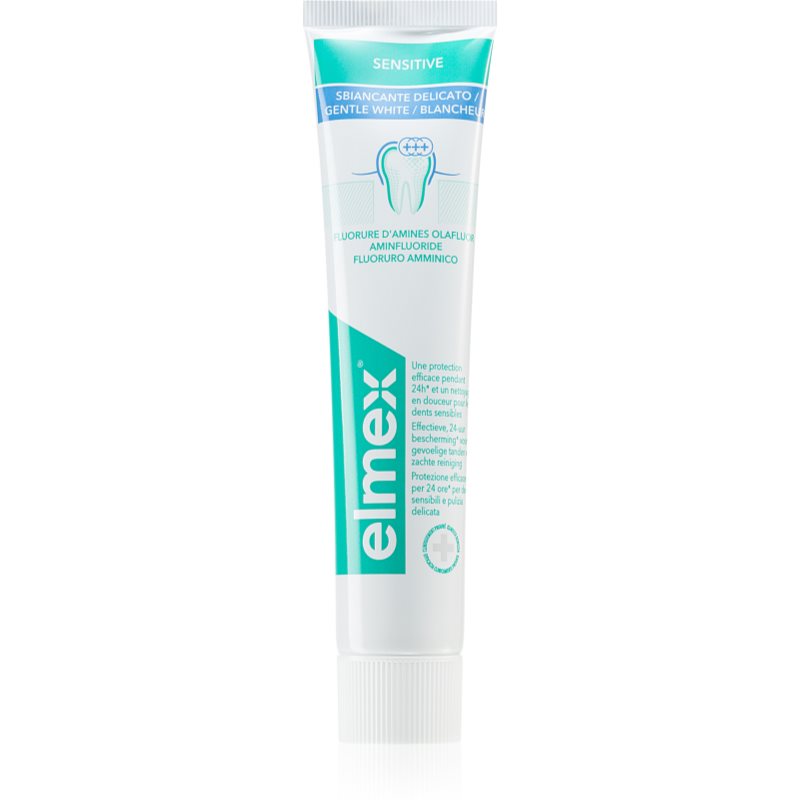 Elmex Sensitive Gentle White dantų pasta jautriems dantims trigubo poveikio 75 ml