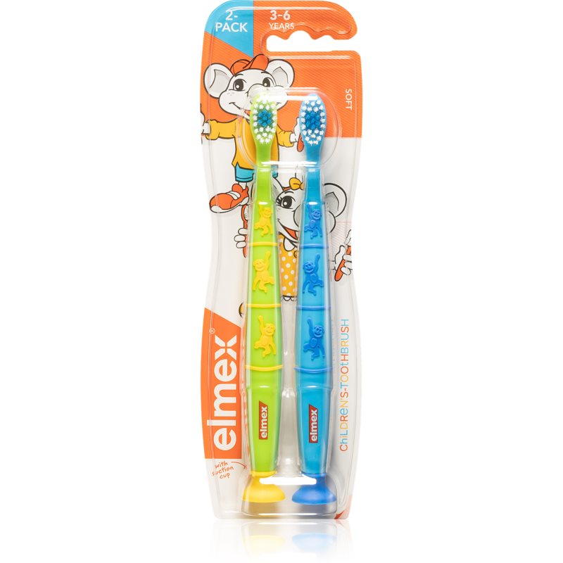 Elmex Children's Toothbrush Zahnbürste für Kinder weich 3-6 years 2 St.