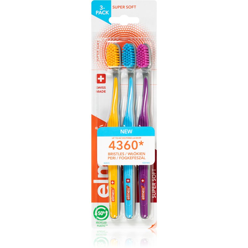 Elmex Super Soft 4360 Toothbrush Super Soft 3 Pc