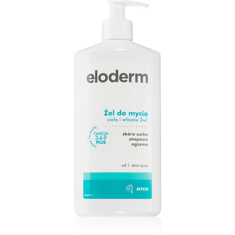 Eloderm Body & Hair Shower Gel cleansing gel for body and hair for children from birth 400 pc
