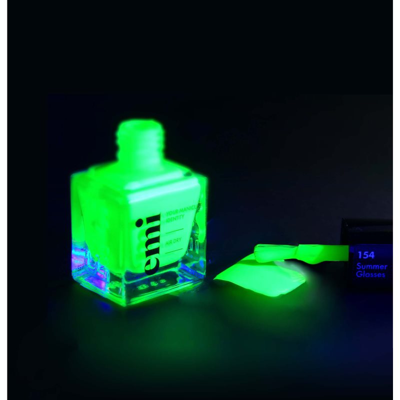 Emi E.MiLac Gel Effect Ultra Strong лак для нігтів з гелевим ефектом без використання UV/LED-лампи відтінок Summer Glasses #154 9 мл