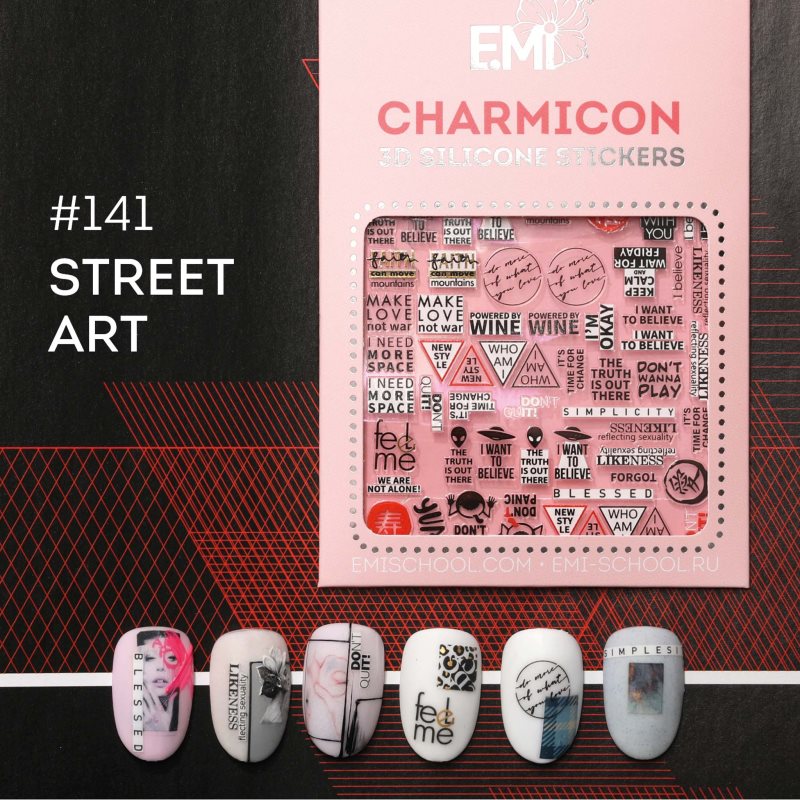 Emi Charmicon Street Art наклейки для нігтів 3D #141 1 кс