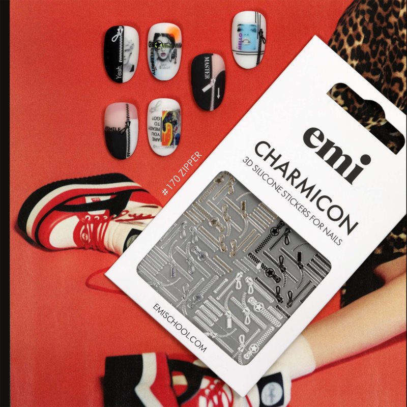 emi Charmicon Zipper nail stickers 3D #170 1 pc