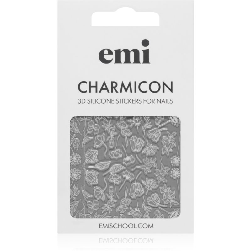 Emi Charmicon White Flowers наклейки для нігтів 3D #177 1 кс