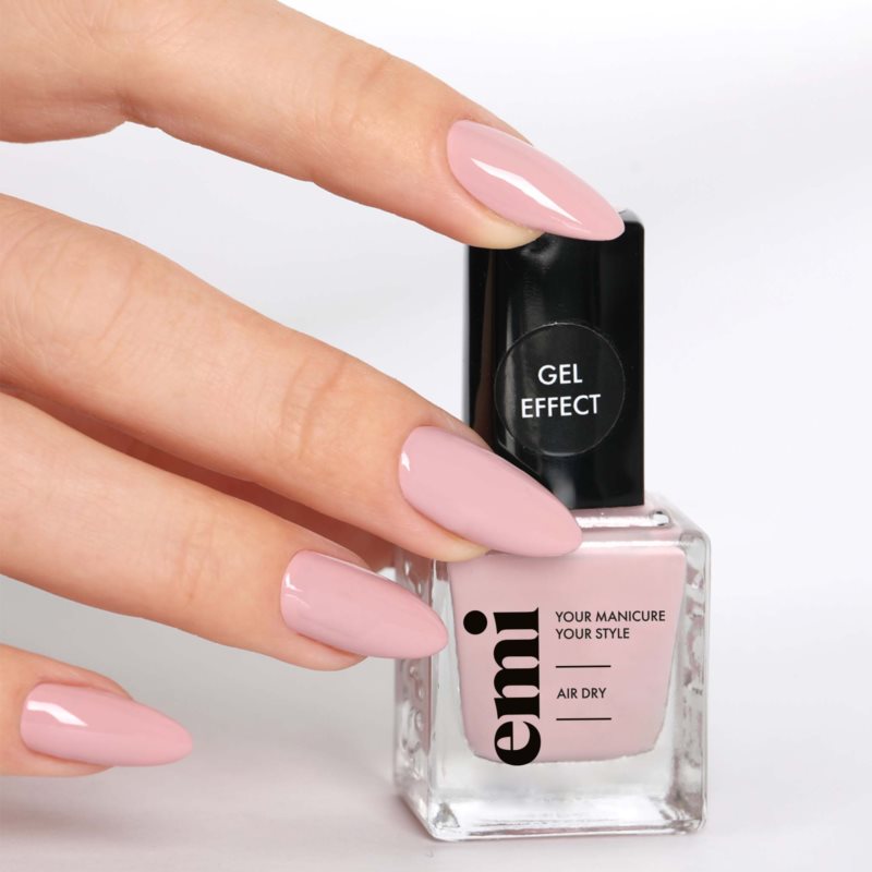 Emi E.MiLac Gel Effect Ultra Strong лак для нігтів з гелевим ефектом без використання UV/LED-лампи відтінок Geneva #142 9 мл