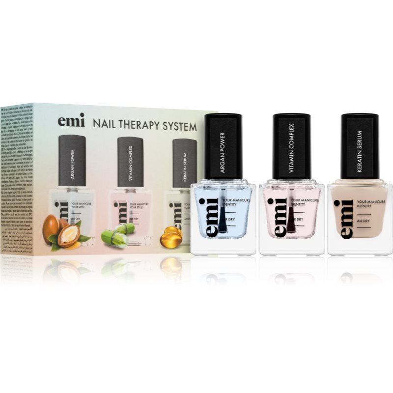 E-shop emi Nail Therapy System Set sada laků na nehty (s vyživujícím účinkem)