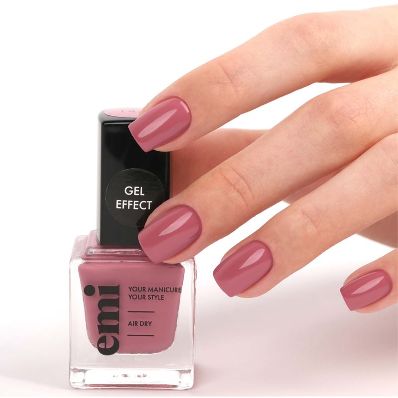 Emi E.MiLac Gel Effect Ultra Strong Gel-effect Nail Polish Without The Use Of A UV/LED Lamp Shade Ripe Cornelian #146 9 Ml