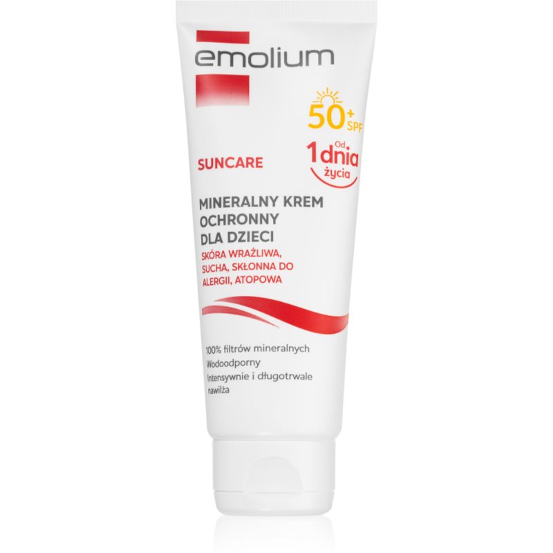 Emolium Sun Care мінеральний захисний крем для обличчя та тіла для дітей SPF 50+ 50 мл