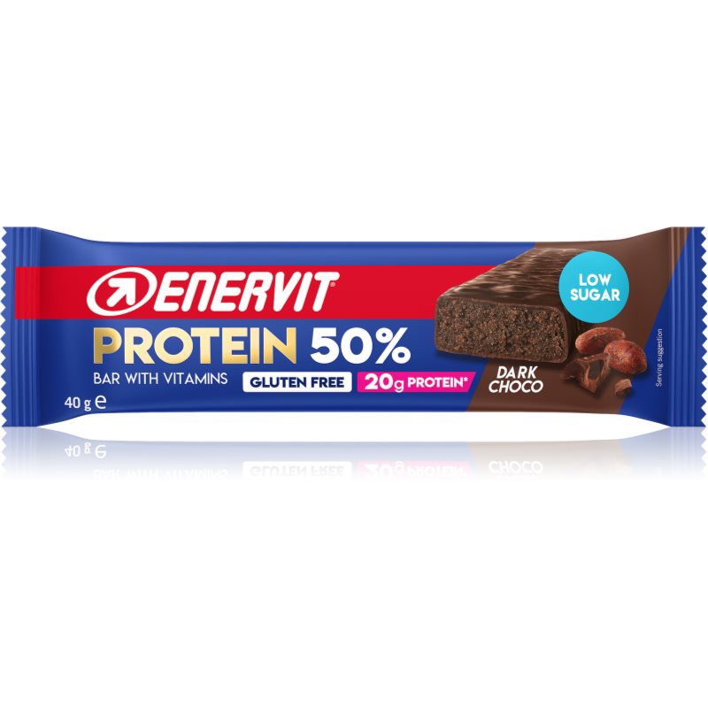 ENERVIT Protein Bar 50% proteinová tyčinka příchuť Dark Choco 40 g