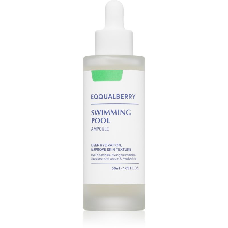 EQQUALBERRY Swimming Pool Ampoule intensives, hydratisierendes Serum mit beruhigender Wirkung 50 ml