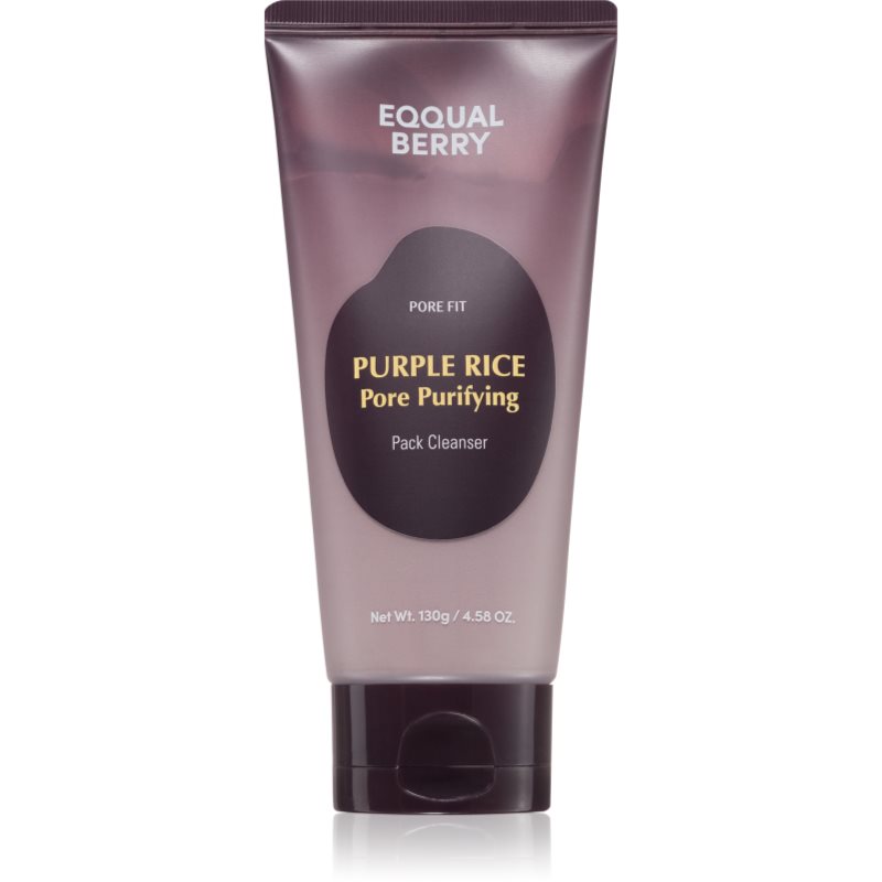 EQQUALBERRY Purple Rice Pore Purifying Pack Cleanser hĺbkovo čistiaca pena s exfoliačným účinkom 130 g