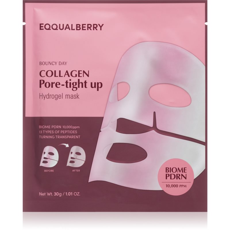 EQQUALBERRY Collagen Pore-Tight Up Hydrogel Mask plátenná maska so spevňujúcim účinkom s gélovou textúrou 30 g