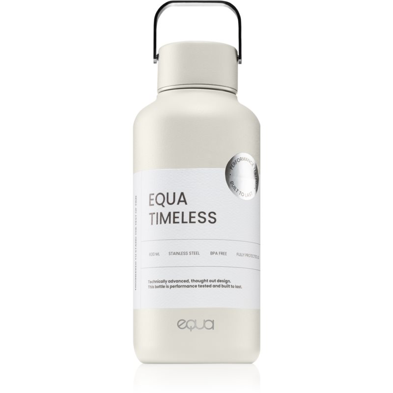 Equa Timeless steklenica za vodo iz nerjavnega jekla majhna barva Off White 600 ml