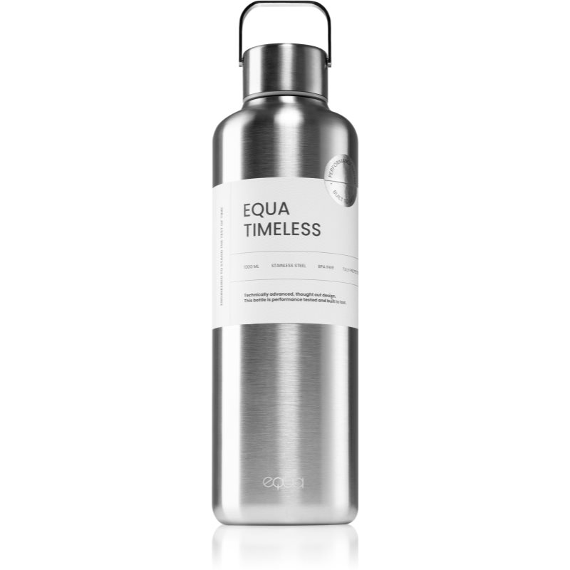 Equa Timeless пляшка для води з неіржавної сталі колір Steel 1000 мл