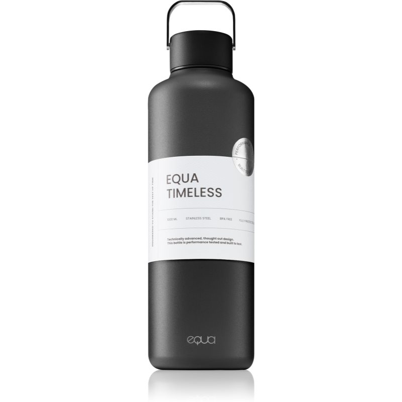 Equa Timeless Stainless Steel Water Bottle Colour Dark 1000 Ml