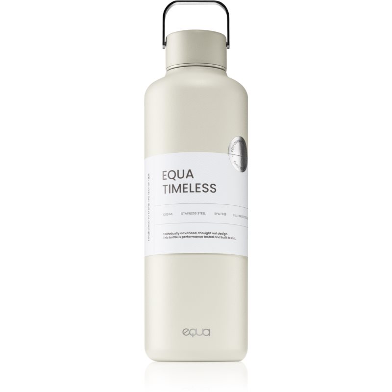 Equa Timeless Stainless Steel Water Bottle Colour Off White 1000 Ml