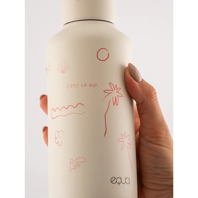 Equa Timeless Wasserflasche aus Edelstahl klein Farbe Wine Not 600 ml