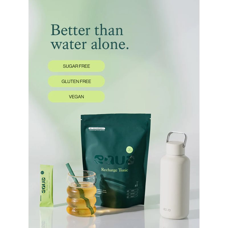 Equa Recharge Tonic rehydratační iontový nápoj k zajištění elektrolytické rovnováhy příchuť Lemon & Green Tea 20x4.5 g (obrázek 3)