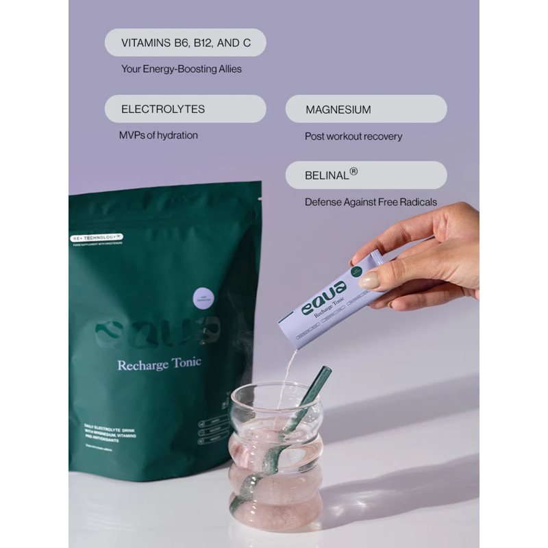 Equa Recharge Tonic rehydratační iontový nápoj k zajištění elektrolytické rovnováhy příchuť Wild Blueberries 20x4.5 g (obrázek 4)