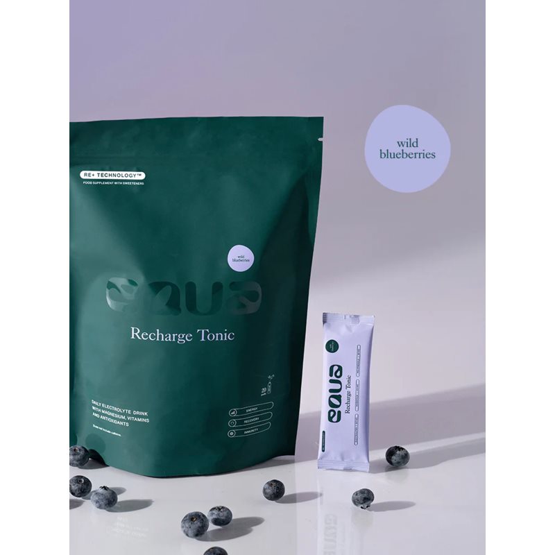 Equa Recharge Tonic rehydratační iontový nápoj k zajištění elektrolytické rovnováhy příchuť Wild Blueberries 20x4.5 g (obrázek 5)