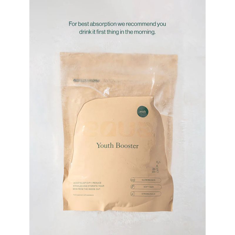 Equa Youth Booster instantní kolagenový nápoj pro krásné vlasy, pleť a nehty příchuť Peach 20x6.1 g (obrázek 5)