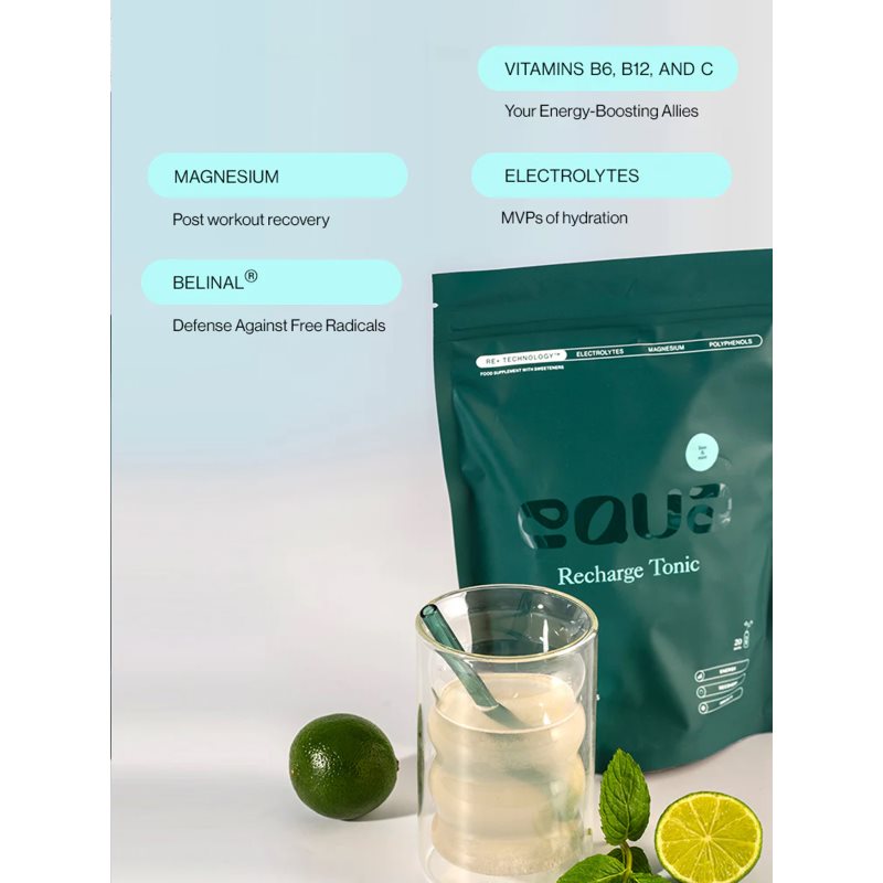 Equa Recharge Tonic rehydratační iontový nápoj k zajištění elektrolytické rovnováhy příchuť Lime & Mint 20x4.5 g (obrázek 4)