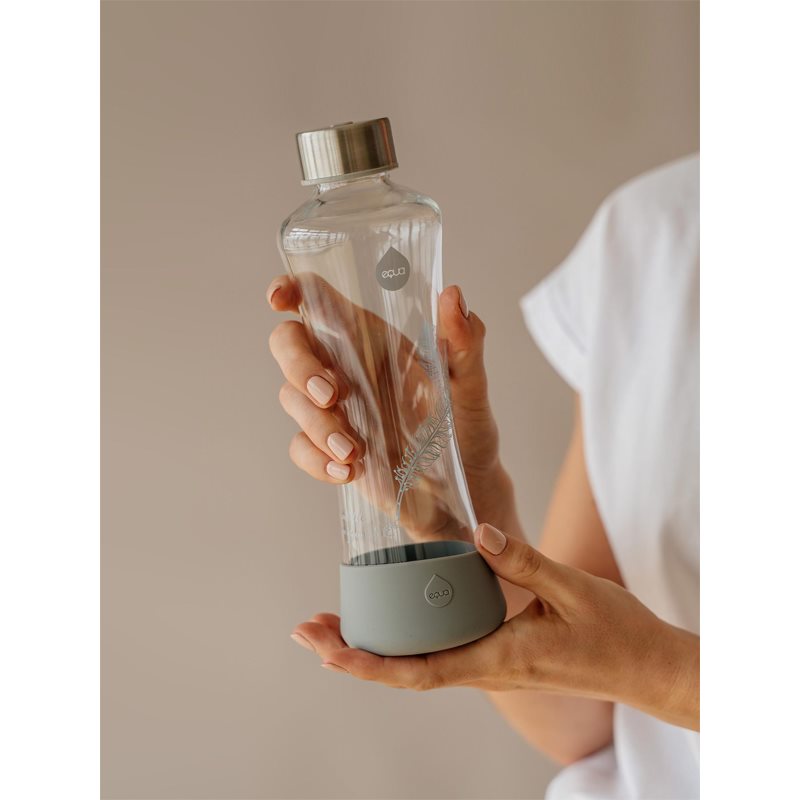 Equa Glass скляна пляшка для води колір Feather 550 мл
