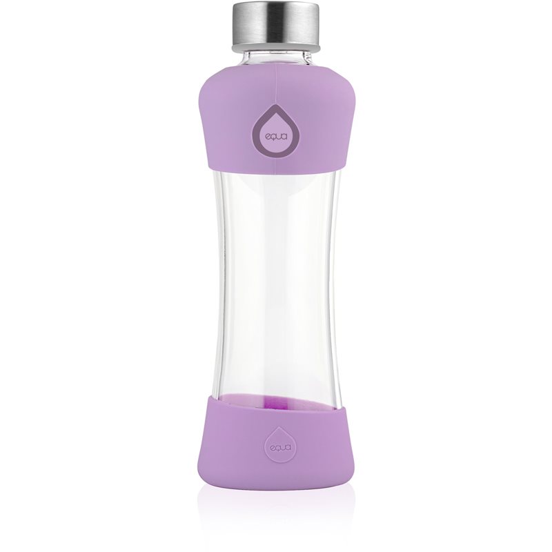 Equa Active skleněná láhev na vodu Plum 550 ml