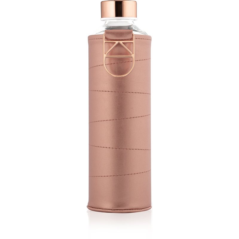 E-shop Equa Mismatch skleněná láhev na vodu + obal z umělé kůže barva Bronze 750 ml