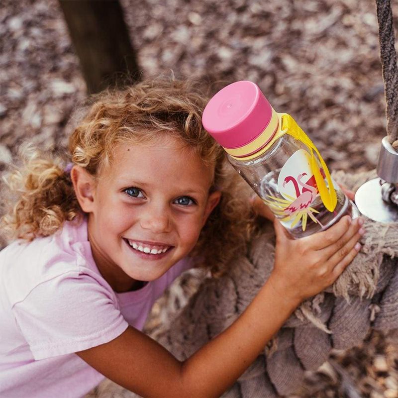 Equa Kids пляшка для води для дітей Flamingo 400 мл