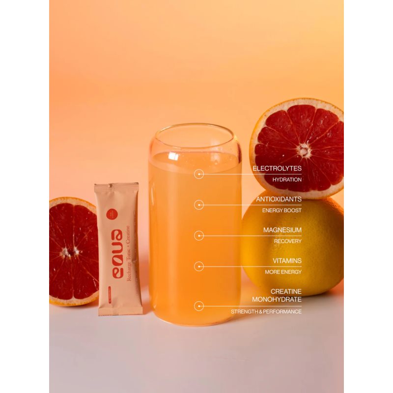 Equa Recharge Tonic + Creatine rehydratační iontový nápoj pro podporu sportovního výkonu příchuť Fresh Grapefruit 20x4.5 g (obrázek 3)