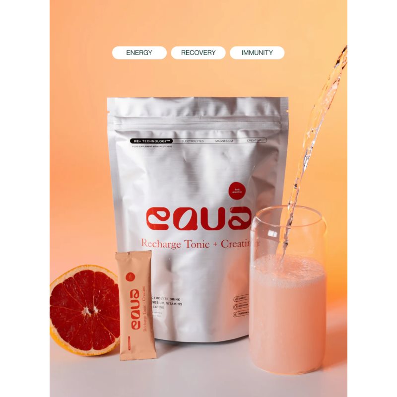 Equa Recharge Tonic + Creatine rehydratační iontový nápoj pro podporu sportovního výkonu příchuť Fresh Grapefruit 20x4.5 g (obrázek 5)