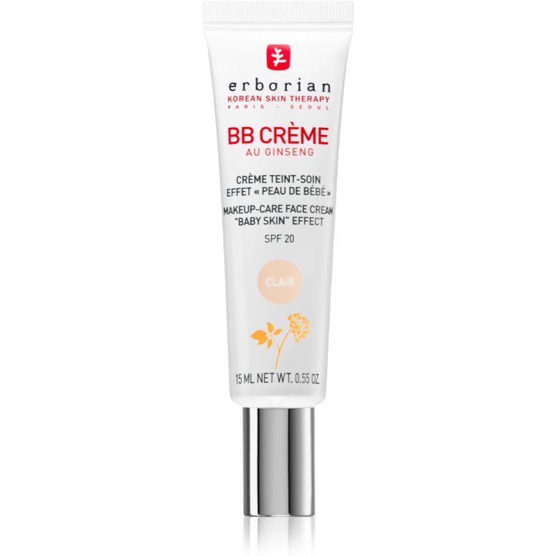 Erborian BB Cream odos išvaizdą gerinantis BB kremas su SPF 20 maža pakuotė atspalvis Clair 15 ml