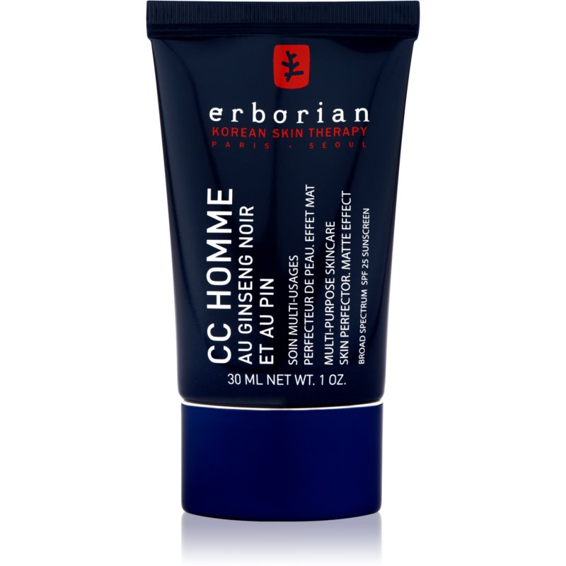 Erborian CC Crème Men odos atspalvį vienodinantis matinio efekto drėkinamasis kremas SPF 25 30 ml