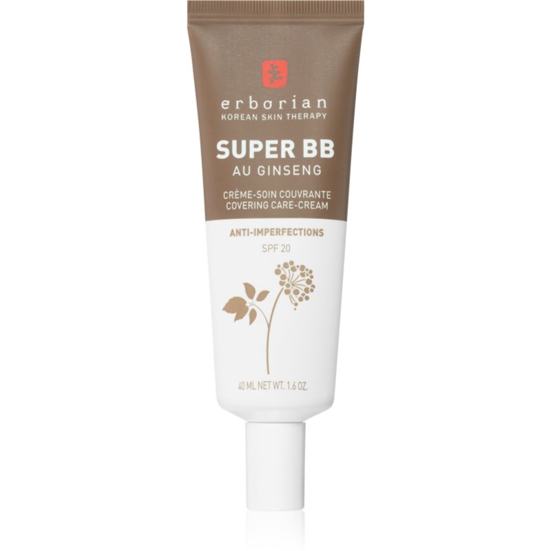 Erborian Super BB BB krém pre bezchybný a zjednotený vzhľad pleti SPF 20 odtieň Chocolat 40 ml