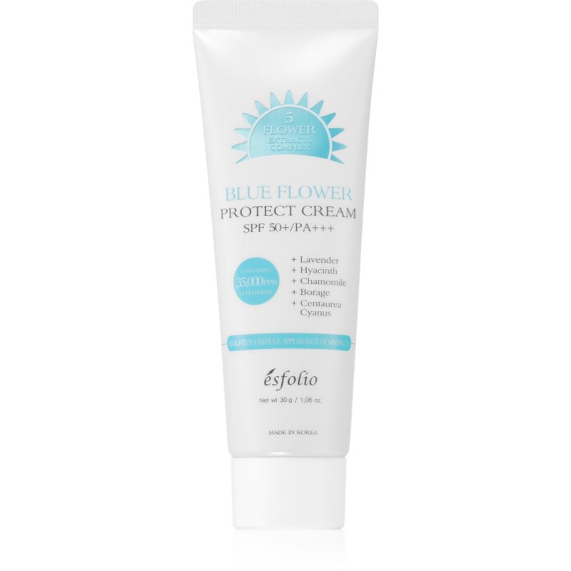 esfolio Protect Cream Blue Flower crema hidratante protectora SPF 50+ 30 g