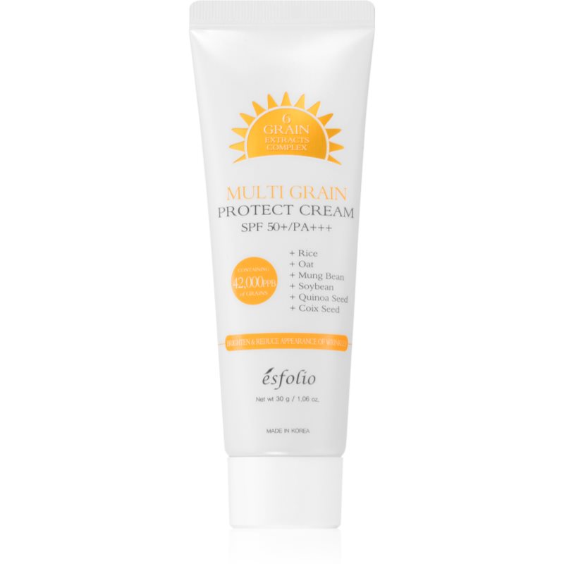 Esfolio Protect Cream Multi Grain сонцезахисний освітлюючий крем SPF 50+ 30 гр